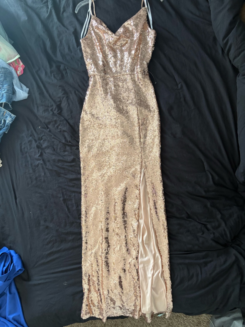 Gold Sequin Evening Gown